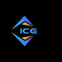 design de logotipo de tecnologia abstrata icg em fundo branco. conceito de logotipo de carta de iniciais criativas icg. vetor