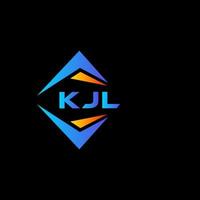 design de logotipo de tecnologia abstrata kjl em fundo preto. kjl conceito criativo do logotipo da carta inicial. vetor
