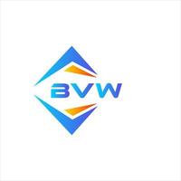 bvw design de logotipo de tecnologia abstrata em fundo branco. conceito de logotipo de carta de iniciais criativas bvw. vetor