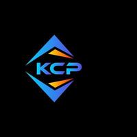 design de logotipo de tecnologia abstrata kcp em fundo preto. kcp conceito de logotipo de carta de iniciais criativas. vetor