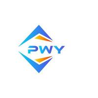 pwy design de logotipo de tecnologia abstrata em fundo branco. pwy conceito criativo do logotipo da carta inicial. vetor