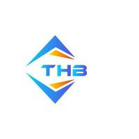 thb design de logotipo de tecnologia abstrata em fundo branco. thb conceito criativo do logotipo da carta inicial. vetor