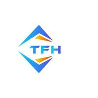 design de logotipo de tecnologia abstrata tfh em fundo branco. tfh conceito criativo do logotipo da carta inicial. vetor