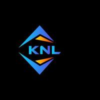 design de logotipo de tecnologia abstrata knl em fundo preto. knl conceito de logotipo de carta de iniciais criativas. vetor