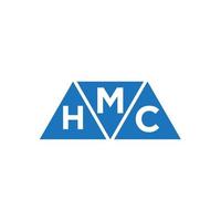 design de logotipo inicial abstrato mhc em fundo branco. conceito de logotipo de carta de iniciais criativas mhc. vetor