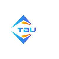 design de logotipo de tecnologia abstrata tbu em fundo branco. tbu conceito criativo do logotipo da carta inicial. vetor