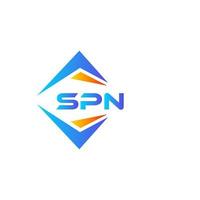 spn design de logotipo de tecnologia abstrata em fundo branco. spn conceito criativo do logotipo da carta inicial. vetor