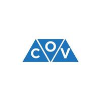 design de logotipo inicial abstrato ocv em fundo branco. conceito de logotipo de carta de iniciais criativas ocv. vetor