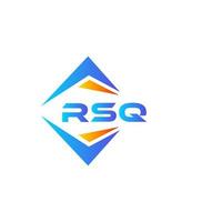 design de logotipo de tecnologia abstrata rsq em fundo branco. conceito de logotipo de carta de iniciais criativas rsq. vetor