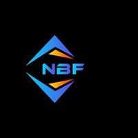 design de logotipo de tecnologia abstrata nbf em fundo preto. conceito de logotipo de letra de iniciais criativas nbf. vetor