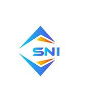 sni design de logotipo de tecnologia abstrata em fundo branco. sni conceito de logotipo de carta de iniciais criativas. vetor