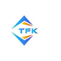 tfk design de logotipo de tecnologia abstrata em fundo branco. conceito de logotipo de carta de iniciais criativas tfk. vetor