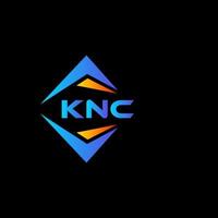 design de logotipo de tecnologia abstrata knc em fundo preto. knc conceito criativo do logotipo da carta inicial. vetor