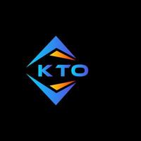 design de logotipo de tecnologia abstrata kto em fundo preto. kto conceito criativo do logotipo da carta inicial. vetor