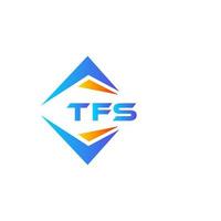 design de logotipo de tecnologia abstrata tfs em fundo branco. conceito de logotipo de carta de iniciais criativas tfs. vetor