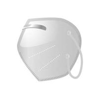 máscara facial industrial em fundo branco vetor