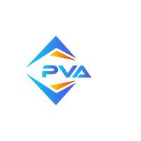 design de logotipo de tecnologia abstrata pva em fundo branco. conceito de logotipo de carta de iniciais criativas pva. vetor