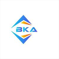 bka design de logotipo de tecnologia abstrata em fundo branco. bka conceito criativo do logotipo da carta inicial. vetor