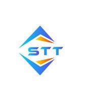 design de logotipo de tecnologia abstrata stt em fundo branco. conceito de logotipo de carta de iniciais criativas stt. vetor