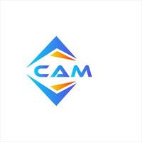 cam design de logotipo de tecnologia abstrata em fundo branco. conceito de logotipo de carta de iniciais criativas cam. vetor