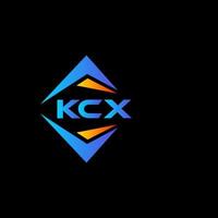 design de logotipo de tecnologia abstrata kcx em fundo preto. kcx conceito criativo do logotipo da carta inicial. vetor