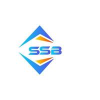 design de logotipo de tecnologia abstrata ssb em fundo branco. conceito de logotipo de carta de iniciais criativas ssb. vetor