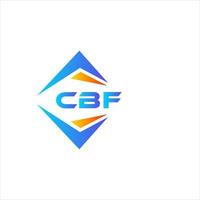 design de logotipo de tecnologia abstrata cbf em fundo branco. conceito de logotipo de carta de iniciais criativas cbf. vetor