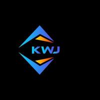 design de logotipo de tecnologia abstrata kwj em fundo preto. kwj conceito criativo do logotipo da carta inicial. vetor