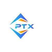 design de logotipo de tecnologia abstrata ptx em fundo branco. conceito de logotipo de carta de iniciais criativas ptx. vetor