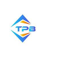 tpb design de logotipo de tecnologia abstrata em fundo branco. conceito de logotipo de carta de iniciais criativas tpb. vetor