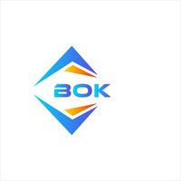 bok design de logotipo de tecnologia abstrata em fundo branco. bok conceito de logotipo de carta de iniciais criativas. vetor