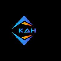 design de logotipo de tecnologia abstrata kah em fundo preto. kah conceito criativo do logotipo da carta inicial. vetor