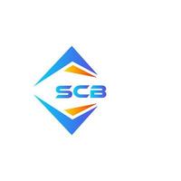 design de logotipo de tecnologia abstrata scb em fundo branco. conceito de logotipo de carta de iniciais criativas scb. vetor