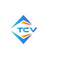 tcv design de logotipo de tecnologia abstrata em fundo branco. conceito de logotipo de carta de iniciais criativas tcv. vetor