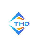 thd design de logotipo de tecnologia abstrata em fundo branco. thd conceito criativo do logotipo da carta inicial. vetor