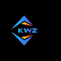 design de logotipo de tecnologia abstrata kwz em fundo preto. conceito criativo do logotipo da carta inicial kwz. vetor
