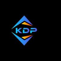 design de logotipo de tecnologia abstrata kdp em fundo preto. conceito de logotipo de carta de iniciais criativas kdp. vetor