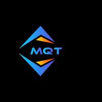 design de logotipo de tecnologia abstrata mqt em fundo preto. conceito de logotipo de letra de iniciais criativas mqt. vetor