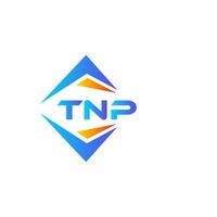 tnp design de logotipo de tecnologia abstrata em fundo branco. conceito de logotipo de carta de iniciais criativas tnp. vetor