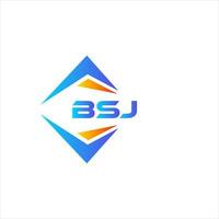 bsj design de logotipo de tecnologia abstrata em fundo branco. bsj conceito criativo do logotipo da carta inicial. vetor
