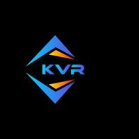 design de logotipo de tecnologia abstrata kvr em fundo preto. conceito criativo do logotipo da carta inicial kvr. vetor