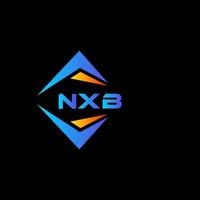design de logotipo de tecnologia abstrata nxb em fundo preto. conceito de logotipo de carta de iniciais criativas nxb. vetor