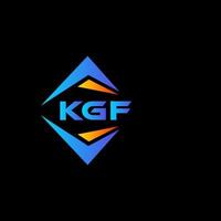 design de logotipo de tecnologia abstrata kgf em fundo preto. kgf conceito criativo do logotipo da carta inicial. vetor