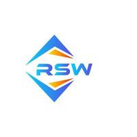 rsw design de logotipo de tecnologia abstrata em fundo branco. rsw conceito criativo do logotipo da carta inicial. vetor