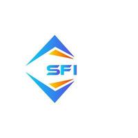 design de logotipo de tecnologia abstrata sfi em fundo branco. conceito de logotipo de carta de iniciais criativas sfi. vetor