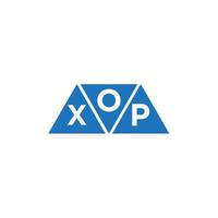 design de logotipo inicial abstrato oxp em fundo branco. conceito de logotipo de carta de iniciais criativas oxp. vetor