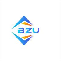 bzu design de logotipo de tecnologia abstrata em fundo branco. conceito de logotipo de carta de iniciais criativas bzu. vetor