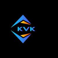 design de logotipo de tecnologia abstrata kvk em fundo preto. kvk conceito criativo do logotipo da carta inicial. vetor