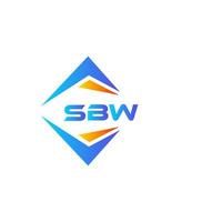 design de logotipo de tecnologia abstrata sbw em fundo branco. conceito de logotipo de carta de iniciais criativas sbw. vetor