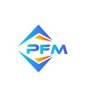 design de logotipo de tecnologia abstrata pfm em fundo branco. pfm iniciais criativas carta logotipo concept.pfm design de logotipo de tecnologia abstrata em fundo branco. conceito de logotipo de carta de iniciais criativas pfm. vetor